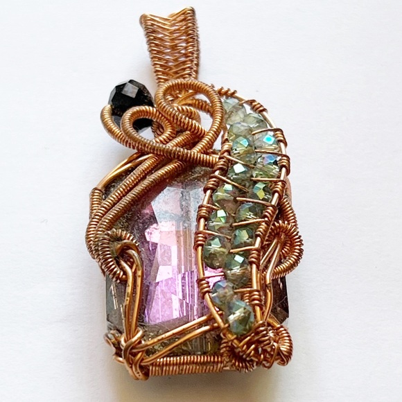 Wire Wrapped Statement Pendant - Picture 2 of 7